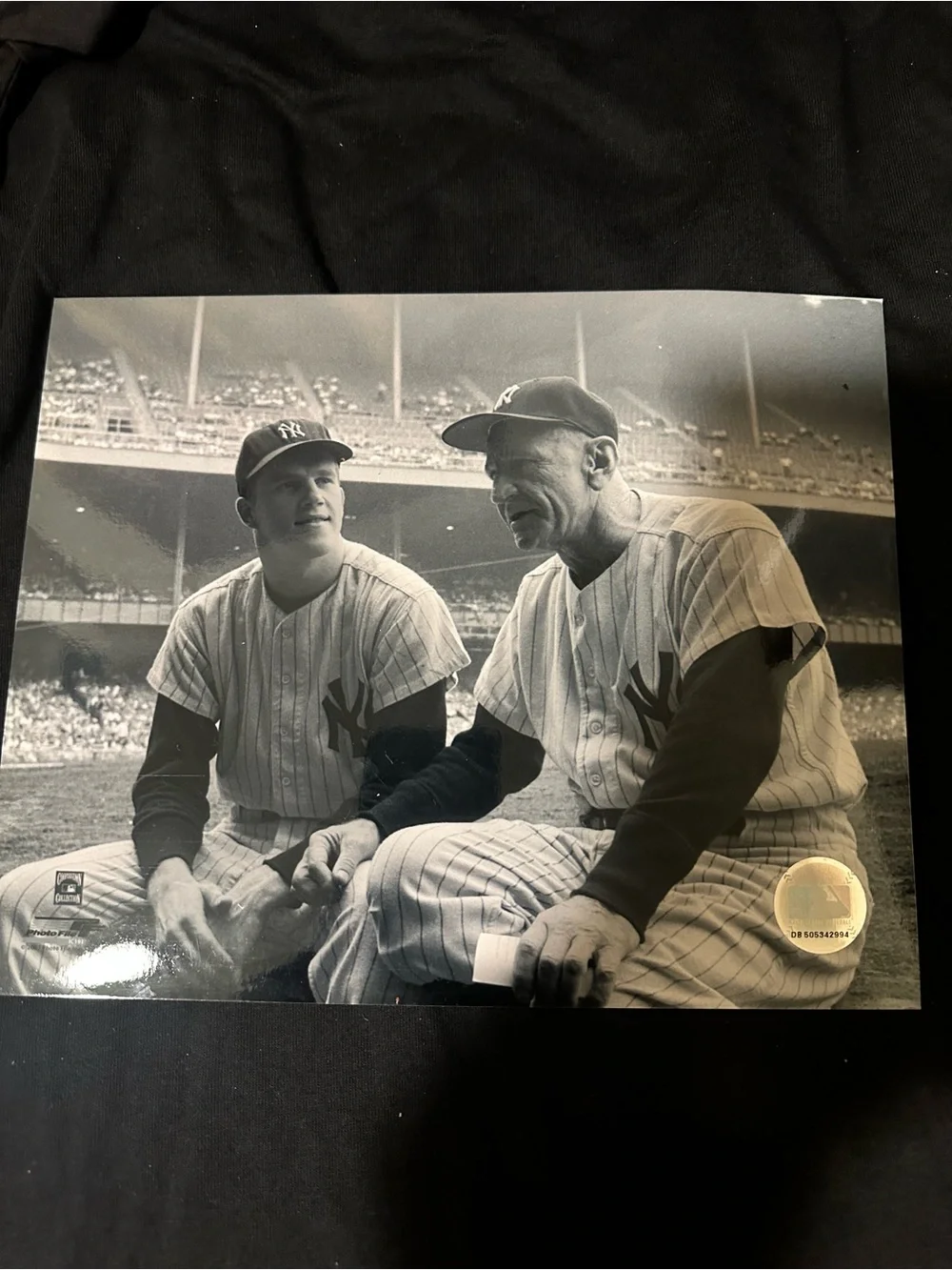 Casey Stengel & Tony Kubek New York Yankees Black & White photo 8x10